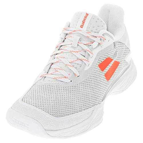 Babolat Women's Jet Tere All Court Shoe (White/Living Coral) (7)