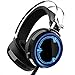 Produktbild Stereo-LED-Sinfonie E-Sports Gaming Headset mit Rauschunterdrückungsmikrofon, einzelne USB-Schnittstelle Spiel 7.1 Kopfhörer Iron Grey