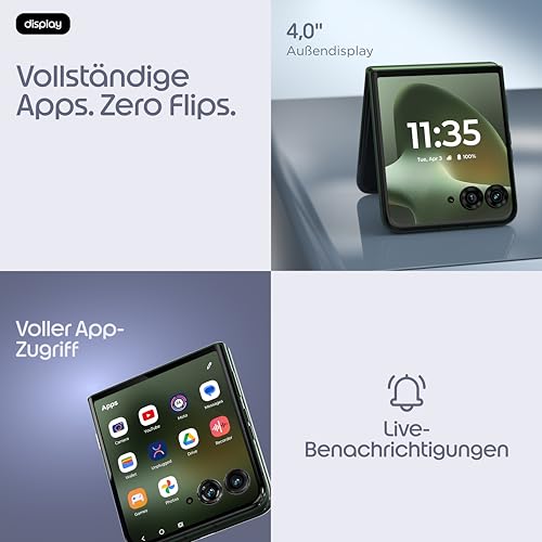 Motorola razr 70 plus Smartphone 50-MP-Kamera 12-512 GB dunkelgrün