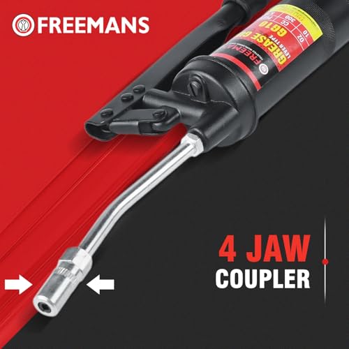 Image of FREEMANS GG10 Heavy Duty Lever Type Grease Gun with 5 /16 inch Piston || 1gm /Stroke || V-Type Pulling Rod || High Pressure Pump 3000PSI Use For Automotive, Industrial, Agriculture, Construction etc.