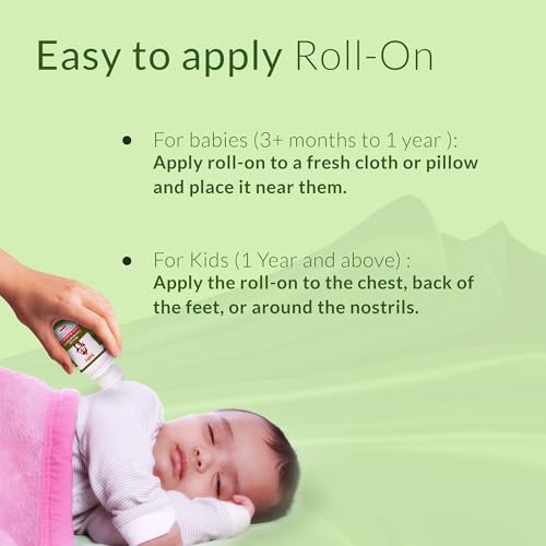 Babyorgano Ayurvedic Gentle and Effective Fast-Acting Cold Relief Roll On for Babies with Tulsi and Organic Eucalyptus Essential Oils for Cold, Cough, Nose & Chest Congestion for Kids (Pack of 2)