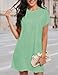 Stridey Women's Summer Casual T Shirts Short Sleeve Dress 2026 Spring Vacation Beach Mini Dress with Pockets Grass Green