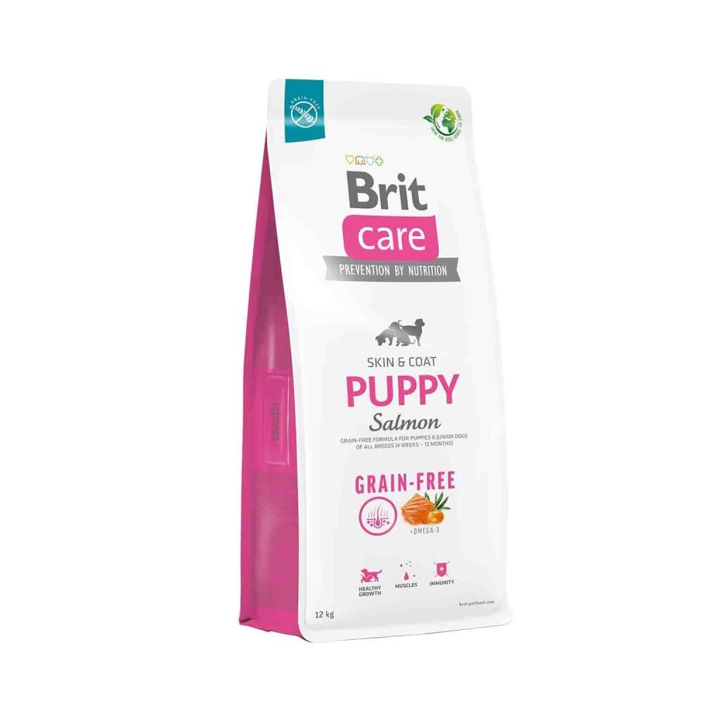 Brit Dry food for puppies and young dogs of all breeds (4 weeks - 12 miesięcy) Care Dog Grain-Free Puppy Salmon 12 kg