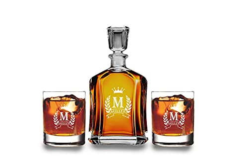 Monogrammed Whiskey Decanter