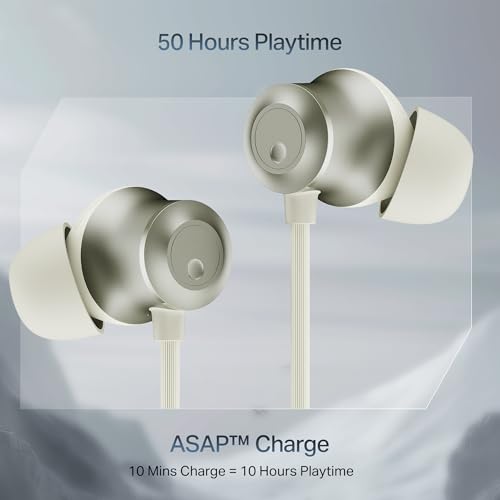 Image of Boat Rockerz Prime 255Z, Spatial Audio,ENx Tech, Dual Pair, 50H Battery, Stream Ad Free Music via App Support, Magnetic Buds, Bluetooth Neckband, Wireless with Mic Earphones (Hazel Beige)