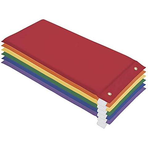 Factory Direct Partners 10498-AS Hanging Rest Mat - Daycare and Preschool Nap Mats (6-Piece) - Assorted Cover