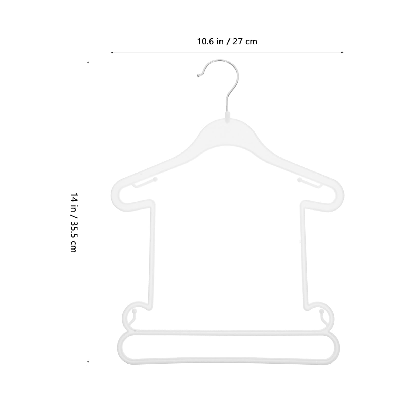 OFFSCH Boy Girl Clothes Hangers Set of Plastic Hangers for Boy Girl's Outfits Easy-Clean Design Sturdy for Closet