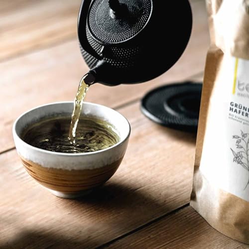 Grüner Hafer Tee, BIO, Grünhafer geschnitten, Premium Rohkost Qualität, Hafertee, für Trinkkuren, zum Fasten, 100g - tea exclusive