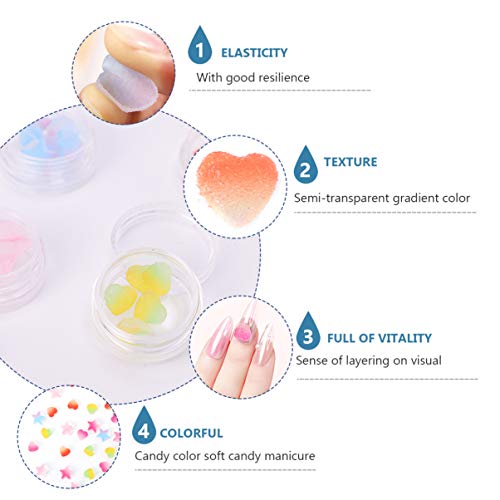 PIXNOR Nail Art Beads Fatias de Fimo Nail Art Stickers Argila Do PolÃ­mero Nail Art Encantos de Resi