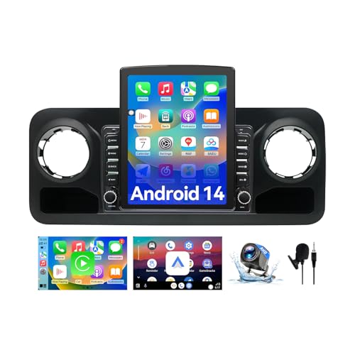 ULhome Android 14 Car Radio Compatible with Mercedes-Benz Sprinter 2019-2021 4G+64G 9.7 Touch Screen Car Stereo with Wireless Carplay&Android Auto Blue-Tooth/GPS/Navigation/FM/SWC/Mirror Link