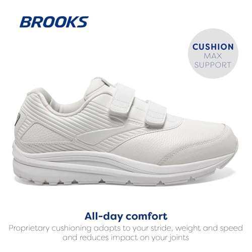 Brooks Women's, Addiction Walker V-Strap 2 Walking Shoe White 9.5 B2