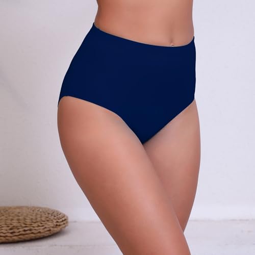 Bas de maillot de bain bikini taille haute gainant et couvrant - 3
