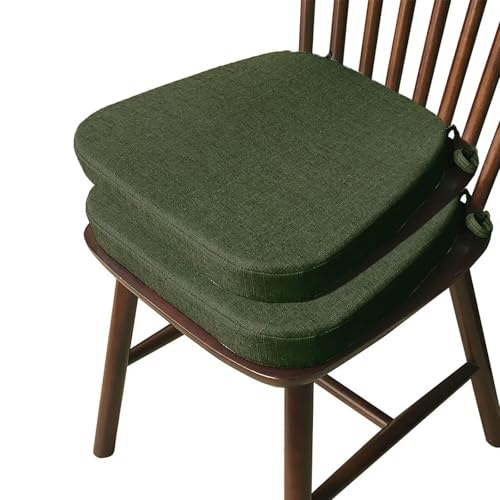 Edumov Set van 2 zitkussen, trapeziumkussen, 5 cm dik stoelkussen, zitkussen met banden, ritssluiting, ergonomisch stoelkussen voor eetkamerstoelen, bureaustoelen, tuinstoelen, school, 40 x 38 cm