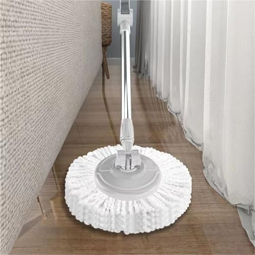 PBENO Bodenwischer Automatische rotierende schnelle Austrocknung, kein Händewaschen, Nasser und trockener Mopp, Haushalts-Saugnapf-Mopp-Set mit Mopp-Eimer-Moppkopf – Bild 7