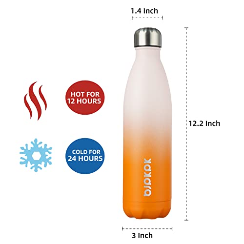 Image of BJPKPK 25 oz Insulated Water Bottle, Stainless Steel Flask, Leak Proof
