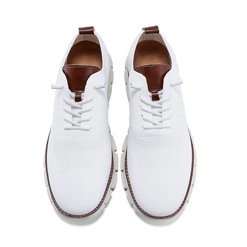 Image of Wearbreeze Men's Business Casual Oxford Sneakers - Lightweight Lace-Up Dress Shoes for Work, Travel & Daily Commute