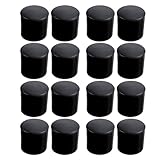 WELANGBN 16 Pcs Premium Rubber Door Stop Stud Replacement Tips – Doorstopper Bumpers, Springe Hinge End Caps for Wall & Floor Protection – Universal Size (Black)