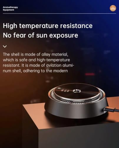 Image of DIFFUZE Smart Car Aroma Diffuser with 10ml Premium Fragrance Oil | Rechargeable Ultrasonic Car Perfume | Motion Sensor | 3 Spray Modes | Refillable Car Air Freshener | USB-C Charging
