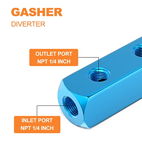 Snapklik.com : 4PCS Aluminum 2 Way 5 Port Pneumatic Manifold Air ...