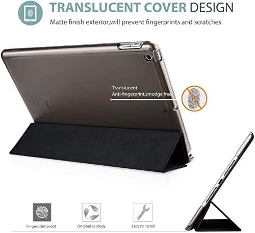 Image of ProCase for iPad 9th / 8th / 7th Generation Case 10.2 Inch (2021 /2020 /2019 Release), 10.2 iPad Case 9th / 8th / 7th Gen Cover, Slim Smart Cover with Translucent Hard Shell Back -Matte Black