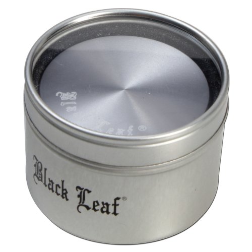 Black Leaf - Grinder in alluminio, 4 pezzi, 55 mm, in alluminio di alta qualità con camera per polline, colore: grigio