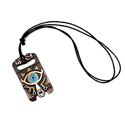 MEETCUTE Vintage Unisex Necklace,The Legend of Zelda Breath of The Wild Sheikah Eye Dog Tag Necklace Cosplay4