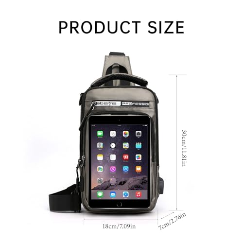 Business Casual Mens Shoulder Bag Oxford Canvas Style Solid Color2