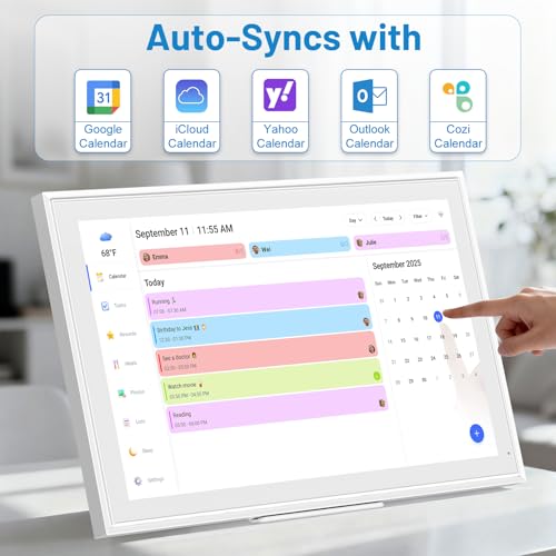 Image of Digital Calendar, 21.5 Inch Smart Wall Calendar & 2026 Planner & Chore Chart, Gifts for Women Men, Gifts for Mom Dad, Touchscreen Interactive Display, Wall Mount