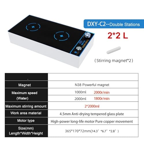 Agitateur magnétique numérique avec double capacité ml x 2 réglable
