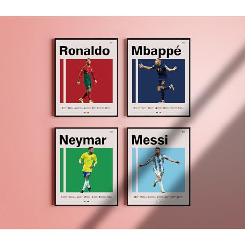 A Art·Zone Soccer Posters 8X10 Inch Canvas Prints Unframed Set Of 4 thumb #3