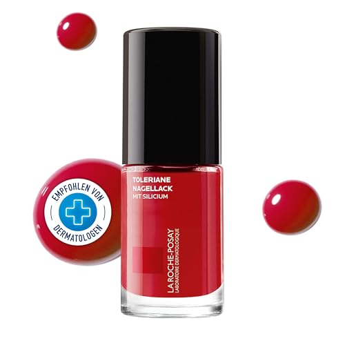 La Roche Posay Toleriane Nagellack, Für empfindliche Nägel, Kraftigend, Intensive Farbe und langanhaltender Glanz, mit UV-Schutz, Farbton 24, Perfektes Rot, 6 ml