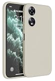 Topme Cover per OPPO A78 5G (6.56" Inches) Custodia Case, Protezione Della Pelle Della Custodia in Silicone Tpu - Bianco antico