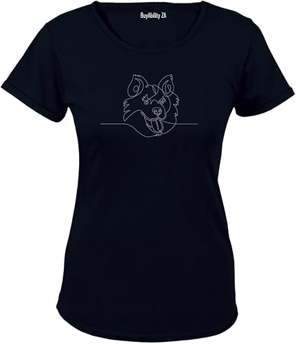 Australian Shepherd Illustration - Ladies - T-Shirt