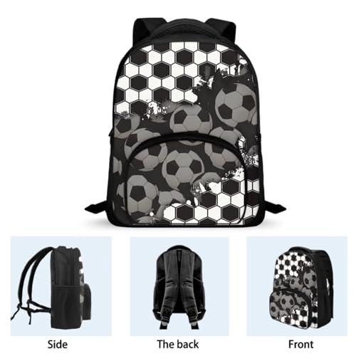 Football Backpack for Boys 12" Backpacks for Girls for School Backpack with Lunch Box Keychain for Elementary Students Back to School Bag Gifts4