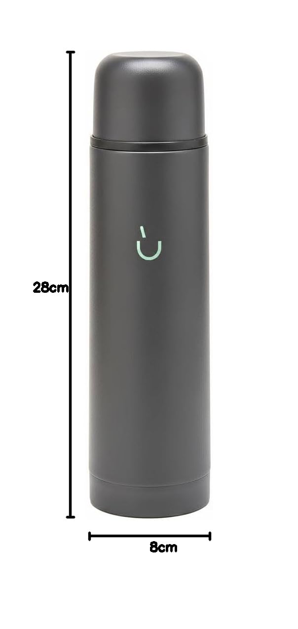 BALIBETOV Set Completo Yerba Mate - Zucca Mate Moderna, Thermos, Bombilla e Spazzola per la Pulizia Inclusi - Tutto in Acciaio Inossidabile 304 18/8 di Qualità Premium (Grigio)