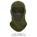 TAGVO Warm Balaclava Full Face Mask Cover with Breathable Mesh Silicone Panel, Winter Fleece Wind Proof, Fit Helmet Hat for Adults Women and Men - Army Green Elastic Size Universal
