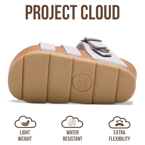 Image of Project Cloud Kids Sandals for Girls - Girls Sandals with Adjustable Buckle Closure, Comfortable Plush & Soft Insole w /Wedge Design Non-Slip Outsole