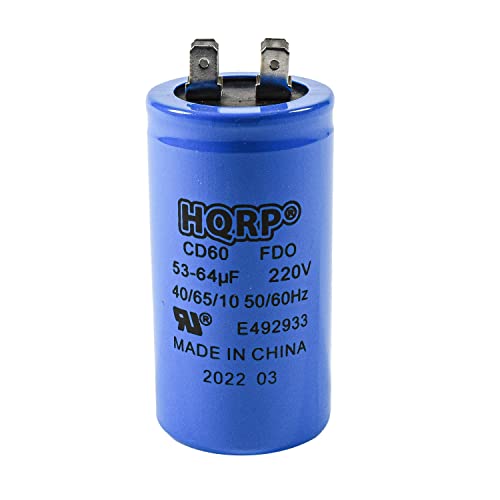 Hqrp Start Capacitor Compatible With Liftmaster 30B363 30B532 30B532-1 Chamberlain, Sears Craftsman, Master Mechanic 1/2 Hp Garage Door Opener 53-64Mfd 53-64Uf 220V Cd60 #TOP8