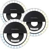 Ideal für Selfies und frontale Porträtaufnahmen: Vermindert Schatten im Gesicht • Einstellbare Helligkeit: 3-stufig • Farbwiedergabeindex (CRI) ≥ 90 % • Integrierter Li-Ion-Akku mit 250 mAh für bis zu 60 Minuten Licht, lädt per USB (Netzteil bitte dazu bestellen)