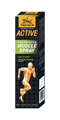 Tiger Balm Active Muscle Spray, 2.53 fl. oz. – Sports Spray – Tiger Balm Muscle Rub Spray – Analgesic Spray for Muscles – Arthritis Relief Spray – Relieving Spray for Soreness – 2 Pack