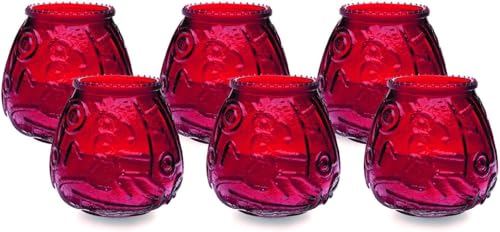 Sterno Euro-Venetian Wax Candles 45-Hour Burn Red 6 Pack