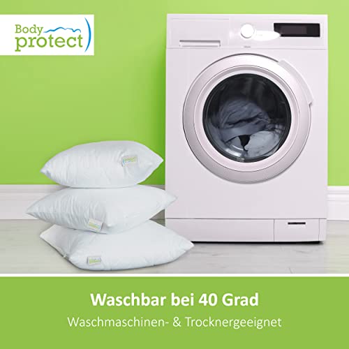 Bodyprotect Nackenrolle mit weichem Mikroplüsch Bezug, Orthopädisches Nackenkissen, Lagerungsrolle, Knierolle, Memory Foam, 15 x 40 cm, grau