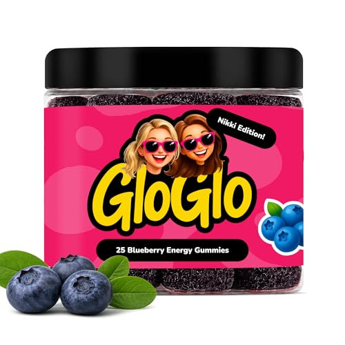 Image of GloGlo Dextrose Energy Chews | Glucose Gummies for Running, Cycling & Endurance | Fast Glucose Gel Packs Alternative for Long Runs & Rides | Running Gummies Built for Athletes | Vegan, Gluten Free (25 Gummies, Nikki X Blueberry)
