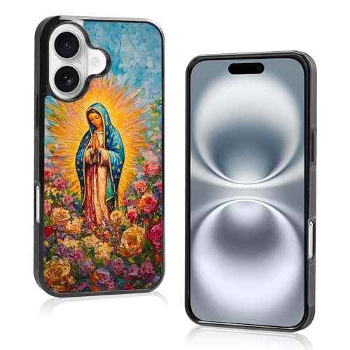 Coque iPhone 16 Vierge Marie antichoc pour éviter les rayures