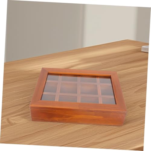 Boîte de rangement bois pour sachets de thé café sucre compartimentée - 6
