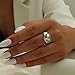 Annpro Vintage Silver Heart Ring for Women Non Tarnish,Punk Adjustable Open Heart Love Ring Dainty Engagement Wedding Promise Love Stacking Finger Rings Fashion Statement Jewelry (Style-B)