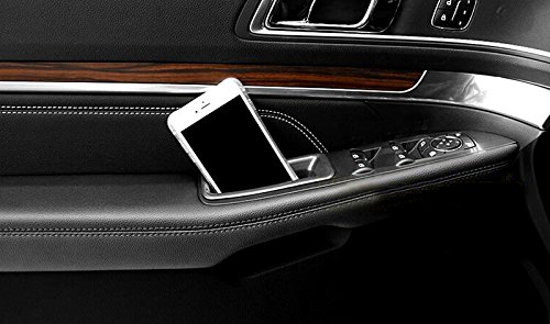 ITrims Car Accessories for Ford Explorer 2016 2017 2018 2019 Interior Door Storage Glove Box Holder Container Car Tray Front & Back 4PCS Black