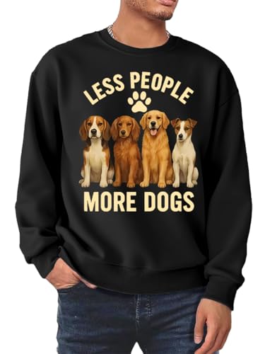Antidaa Less People More Dogs Sweatshirt Unisex Golden Retriever Graphic Top4
