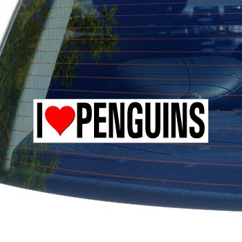GRAPHICS & MORE I Love Heart Penguins - Window Bumper Sticker