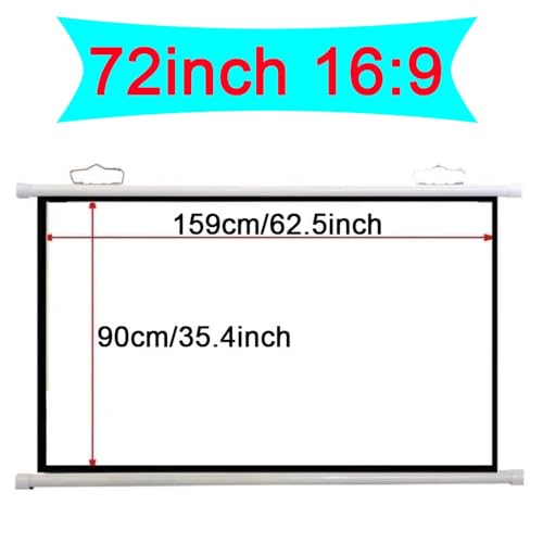 Pantalla de proyección manual 72 pulgadas 16:9 para home theater miniatura 7